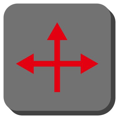 Kavşak yön yuvarlak kare vektör simgesi