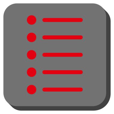 Öğeleri yuvarlak kare vektör simgesi