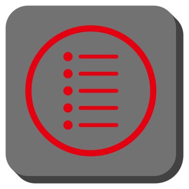 Öğeleri yuvarlak kare vektör simgesi