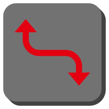 Bend ok yuvarlatılmış kare vektör simgesi karşısında