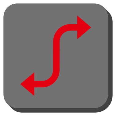 Bend ok yuvarlatılmış kare vektör simgesi karşısında