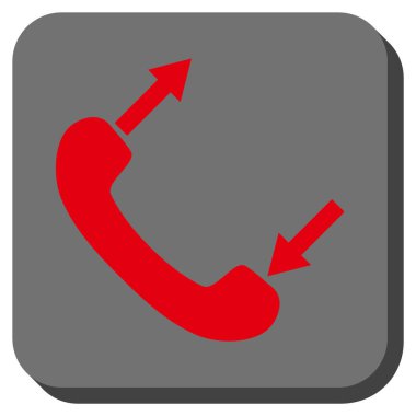 Yuvarlatılmış Kare vektör simge konuşurken telefon