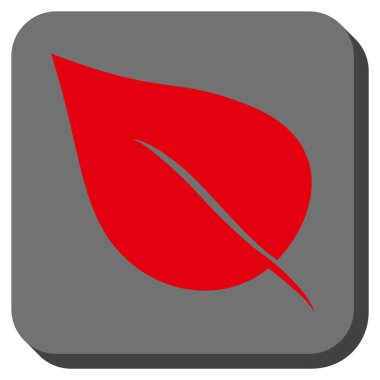 Bitki yaprak yuvarlak kare vektör simgesi