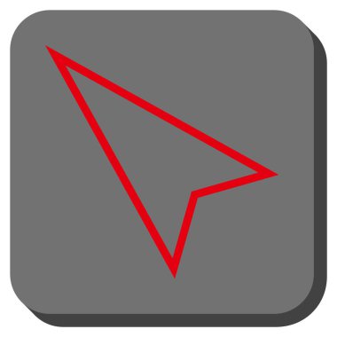 İşaretçi sol kadar kare vektör simge yuvarlak