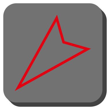 İşaretçi sol aşağı kare vektör simge yuvarlak