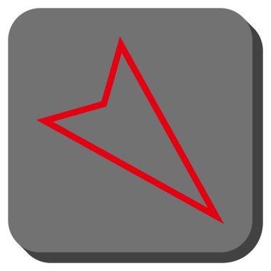 İşaretçiyi yuvarlatılmış kare vektör simgesi aşağı