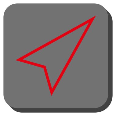 İşaretçi şu kadar kare vektör simge yuvarlak