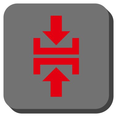 Basın düşey yöndeki kare vektör simge yuvarlak