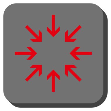 Basınç okları yuvarlak kare vektör simgesi