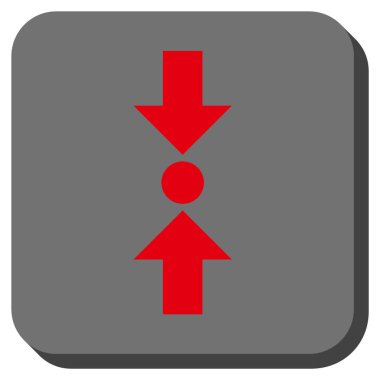 Basınç dikey yuvarlak kare vektör simgesi