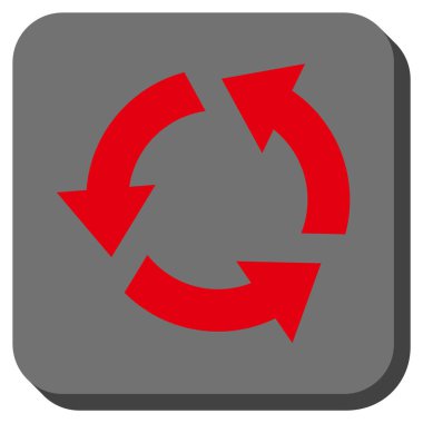 Geri dönüşüm yuvarlatılmış kare vektör simgesi