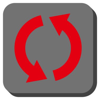 Geri dönüşüm yuvarlatılmış kare vektör simgesi