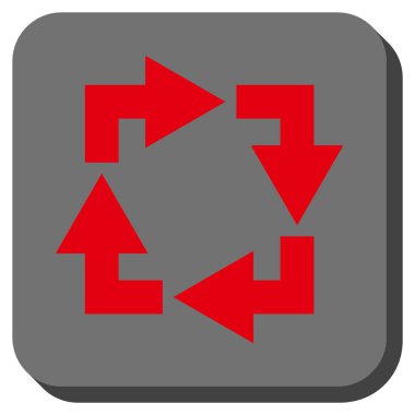 Geri dönüşüm yuvarlatılmış kare vektör simgesi