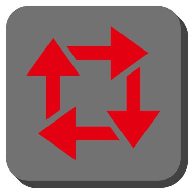 Geri dönüşüm yuvarlatılmış kare vektör simgesi