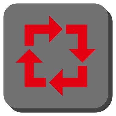 Geri dönüşüm yuvarlatılmış kare vektör simgesi