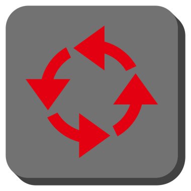 Geri dönüşüm yuvarlatılmış kare vektör simgesi