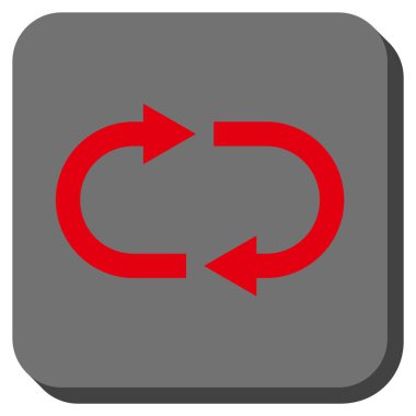 Geri dönüşüm yuvarlatılmış kare vektör simgesi