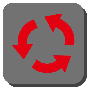 Geri dönüşüm yuvarlatılmış kare vektör simgesi