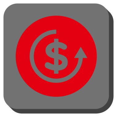 Yuvarlatılmış Kare vektör simge iade