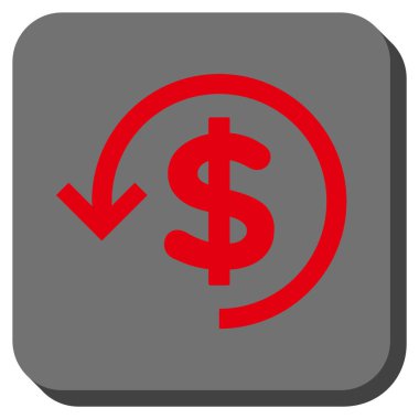 Yuvarlatılmış Kare vektör simge iade