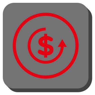 Yuvarlatılmış Kare vektör simge iade