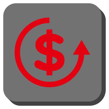 Yuvarlatılmış Kare vektör simge iade