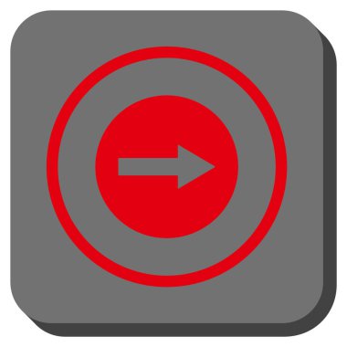 Kare vektör simgesi sağ yuvarlak ok yuvarlak