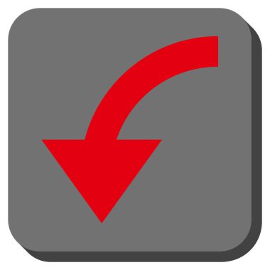 CCW yuvarlatılmış kare vektör simge döndürmek