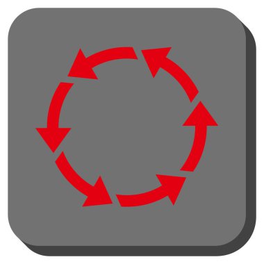 CCW yuvarlatılmış kare vektör simge döndürmek