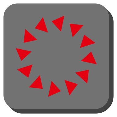 CCW yuvarlatılmış kare vektör simge döndürmek