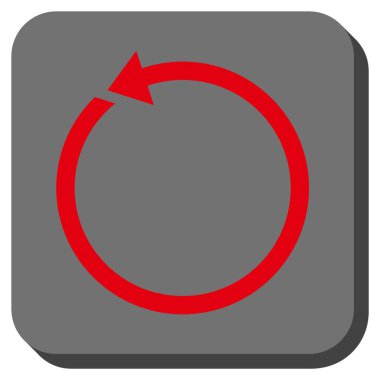 CCW yuvarlatılmış kare vektör simge döndürmek