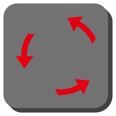 CCW yuvarlatılmış kare vektör simge döndürmek