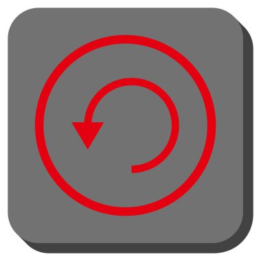 CCW yuvarlatılmış kare vektör simge döndürmek