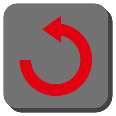 Sola Döndür yuvarlak kare vektör simgesi