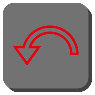 Sola Döndür yuvarlak kare vektör simgesi