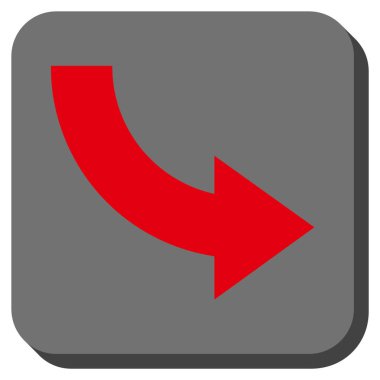 Doğru yuvarlatılmış kare vektör simge döndürmek