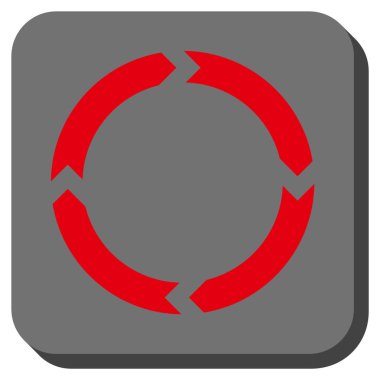 Döndürme yuvarlatılmış kare vektör simgesi