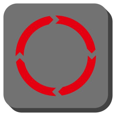 Döndürme yuvarlatılmış kare vektör simgesi