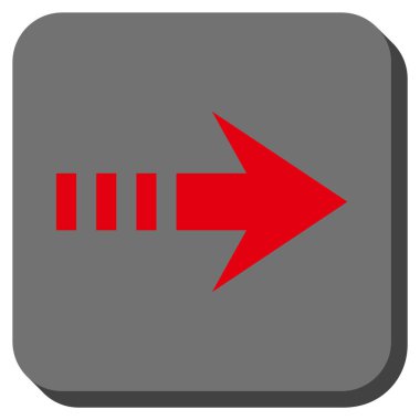 Kare vektör simgesi sağ yuvarlak göndermek