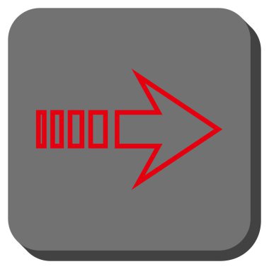 Kare vektör simgesi sağ yuvarlak göndermek