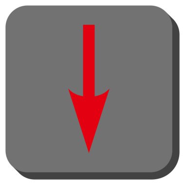 Yuvarlatılmış Kare vektör simgesi aşağı ok keskin