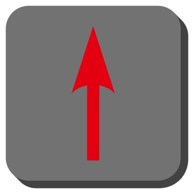 Yuvarlatılmış Kare vektör simge yukarı ok keskin