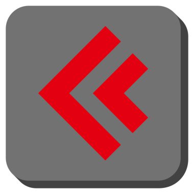 Sola kaydırma yuvarlak kare vektör simgesi