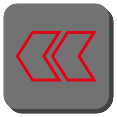 Sola kaydırma yuvarlak kare vektör simgesi