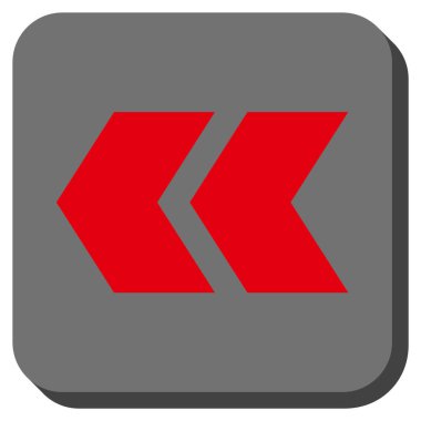 Sola kaydırma yuvarlak kare vektör simgesi