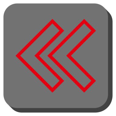 Sola kaydırma yuvarlak kare vektör simgesi