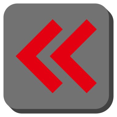 Sola kaydırma yuvarlak kare vektör simgesi