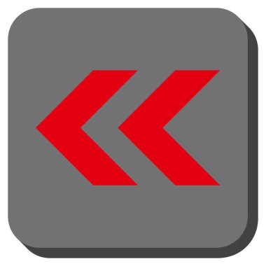 Sola kaydırma yuvarlak kare vektör simgesi