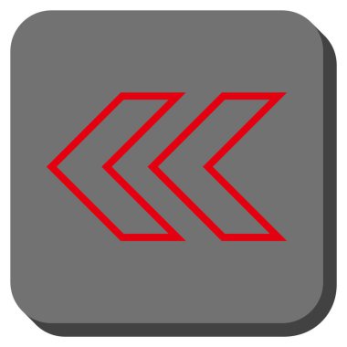 Sola kaydırma yuvarlak kare vektör simgesi