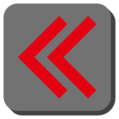 Sola kaydırma yuvarlak kare vektör simgesi